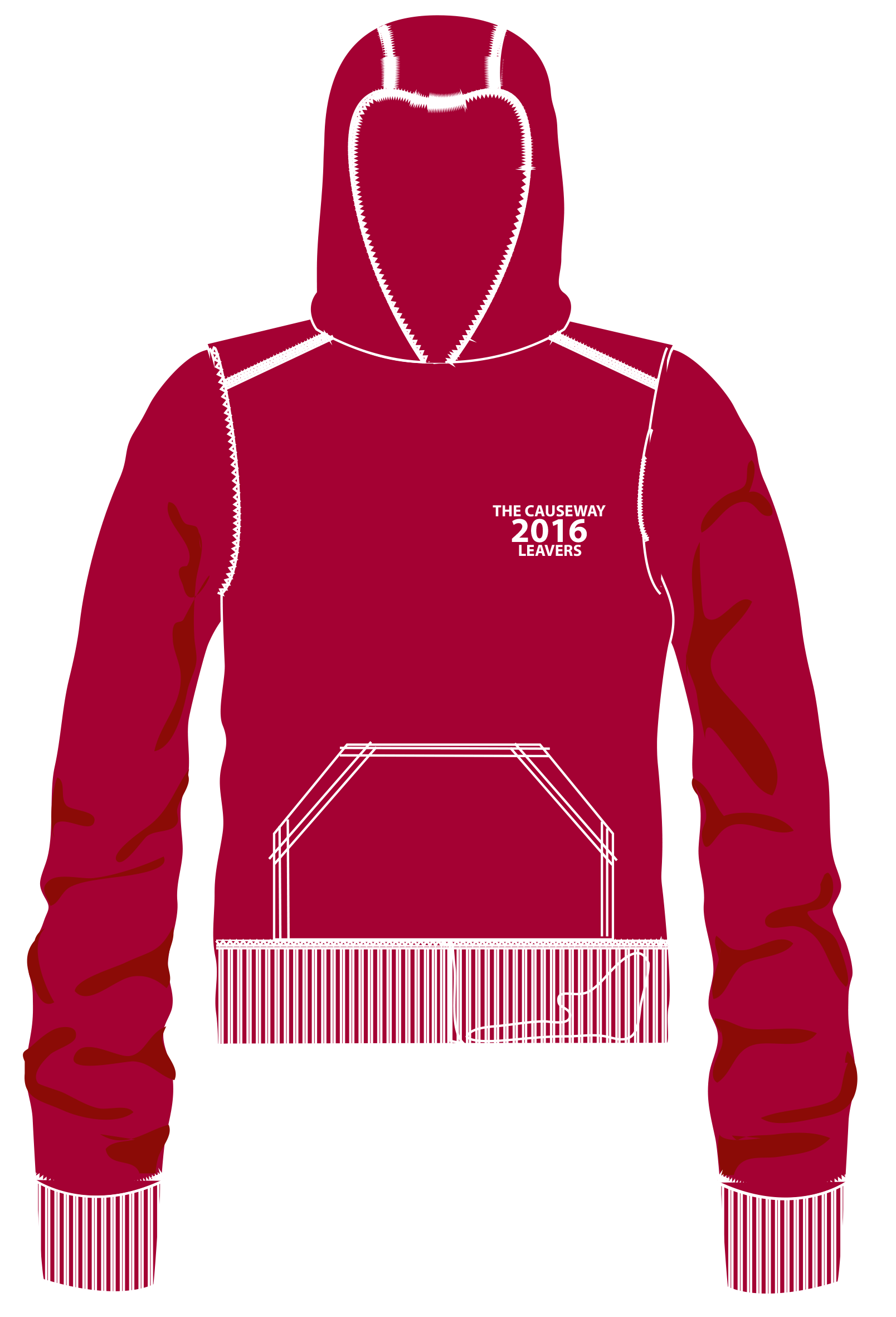 burgundy leavers hoodie